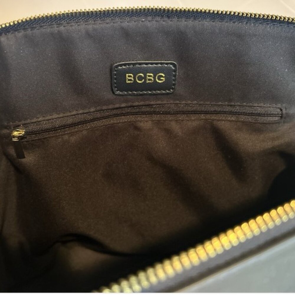 BCBG NWT Ivy Dome Satchel Black with Detachable Strap Shoulder Handbag Large - Picture 5 of 14